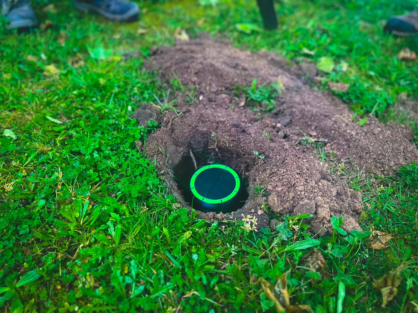 Nodo G-SID recién instalado en terreno blando